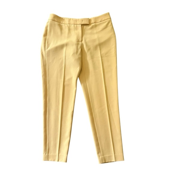 Anne Klein Dress Pants 6 Mustard Yellow Stretch Career Business Straight Leg - Picture 1 of 8